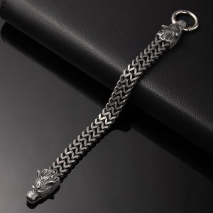 alpha beast steel bracelet(silver)