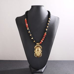 ancestral echoes mask necklace(gold)
